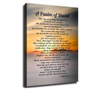 XGINERFEX Poster Psalm 23 The Lord is My Shepherd Inspirational Wall-Art for Home Bedroom Living Room Decor(Framed,12x18inch(30x45cm))