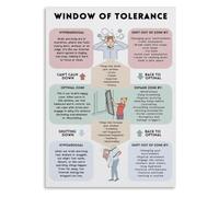 XGINERFEX Psychological Resilience Poster Window of Tolerance Reference for Stress Management and
