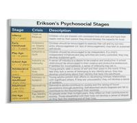 XGINERFEX Psychosocial Crisis Stages Poster Child Development Guide Wall-Art for Psychology Classroom University Decor(Unframed,12x18inch(30x45cm))