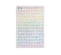 XGINERFEX Rainbow Pi Poster, Geometric Wall-Art Print on Canvas, Colorful Math-Themed Decor for Bedroom Living Room Walls(Framed,12x18inch(30x45cm))
