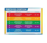 XGINERFEX Rate of Perceived Exertion Scale RPE Chart Laminated Poster Exercise Effort Guide for Crossfit HIIT Home Gym and Personal Training(Unframed,08X12inch(20X30cm))