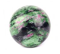XGINERFEX Ruby Zoisite Crystal Ball Polished Red Green Stone Sphere Decorative Crystals Crafts Home Decor Ornament Gifts,60~70mm Gemstone Stone