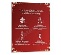 XGINERFEX Sacred Symbols for Poster and Spiritual Artwork Canvas Wall-Art Decor(Unframed,08x12inch(20x30cm))