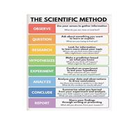 XGINERFEX Science Decor Scientific Method Poster 8 Steps Anchor Chart for Classroom Teachers Students Educational Wall-Art Experiment Reference (Unframed,08X12inch(20X30cm))