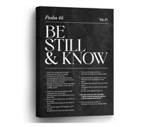 XGINERFEX Scripture Art Print Psalm 46:10, Be Still and Know That I Am God, Framed Christian Decor for Space, Bedroom(Unframed,08x12inch(20x30cm))