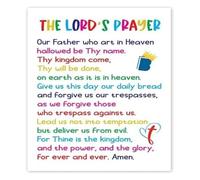 XGINERFEX Scripture Poster The Lords Prayer Our Father Prayer Wall-Art for Christian Living Room Bedroom or Sunday School Decor(Unframed,16x24inch(40x60cm))
