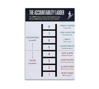 XGINERFEX Self Improvement Poster The Accountability Ladder Chart for Office Decor Corporate Wall-Art Motivational Print for Success Mindset Growth(Unframed,12X18inch(30X45cm))