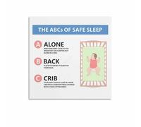 XGINERFEX Sleep Poster - ABCs Guide for Parents, Peaceful Nursery Wall-Art Print, Newborn Care Decor for Bedroom(Unframed,12x18inch(30x45cm))