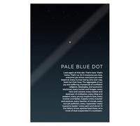 XGINERFEX Solar System Portrait Poster - Featuring the Pale Blue Dot Earth Image from Voyager 1, Educational Astronomy Decor for Science Class(Unframed,12x18inch(30x45cm))
