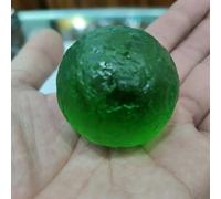 XGINERFEX Stone Green Moldavite Czech Meteorite Impact Glass Sphere Ball Rough Crystal Gemstone Stone