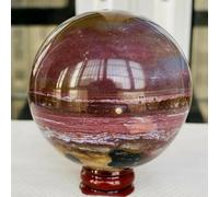 XGINERFEX Stone Marine Jasper Sphere Polishend Quartz Crystal Ball (Size:100-120mm) Gemstone Stone