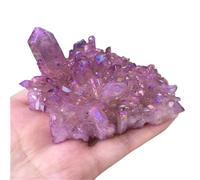 XGINERFEX Stone Purple Electroplated Crystal Cluster Quartz Decorative Gemstone Stone