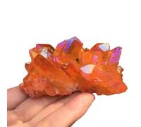 XGINERFEX Stone Red Crystal Quartz Bismuth Silicon Cluster Office Home Decoration Ornaments Gemstone Stone