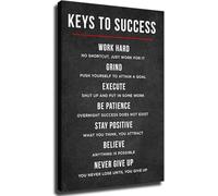 XGINERFEX Success Principles Poster Keys To Success Inspirational Quotes for Wall-Art Room Aesthetics(Framed,08x12inch(20x30cm))