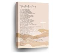 XGINERFEX The Apostles Creed Printable Art, Biblical Declaration, Christian Inspirational Decor for Wall in Home Office(Framed,12x18inch(30x45cm))