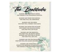 XGINERFEX The Beatitudes Bible Verse Scripture Canvas Wall-Art Religious Print for Home Church Decor Inspirational Christian Gift(Unframed,16x24inch(40x60cm))