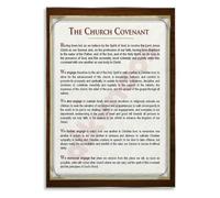 XGINERFEX The Church Covenant in Script, Elegant Canvas Print, Wall-Art for Narthex, Christian Bookstore, Home Worship Space(Unframed,08x12inch(20x30cm))