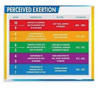 XGINERFEX The Exertion Scale Poster RPE Visual Guide Canvas Wall-Art for Coach's Clipboard and Team Room Inspiration(Framed,12x18inch(30x45cm))