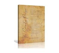 XGINERFEX The Serenity Prayer Vintage Canvas Wall-Art Bible Verse Print Inspirational Christian Decor for Bedroom and Living Room(Framed,08x12inch(20x30cm))