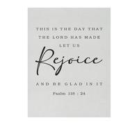 XGINERFEX This is The Day Wall-Art, Psalm 118:24 Bible Verse Canvas Print, Modern Christian Decor for Home Office, Rejoice & Be Glad(Framed,16x24inch(40x60cm))