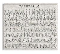 XGINERFEX Tiger and Crane Kung Fu Poster Chinese Martial Arts Animal Styles Chart Traditional Movement Wall-Art for Training Room Home Decor(Framed,16x24inch(40x60cm))