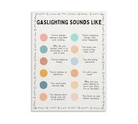 XGINERFEX Toxic Relationships Gaslighting Awareness Canvas Wall-Art Print for Mental Health Advocacy Decor(Unframed,12x18inch(30x45cm))