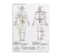 XGINERFEX Traditional Chinese Medicine Poster Five Elements Meridian Chart Body Flow Diagram Wall Decor(Framed,12x18inch(30x45cm))