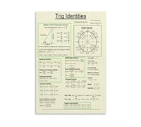XGINERFEX Trig Functions Unit Circle Poster Math Theory Chart Science G ducational Home Office Wall-Art Decor(Unframed,08X12inch(20X30cm))
