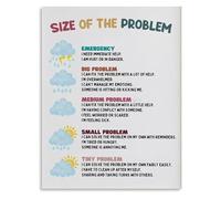 XGINERFEX Vintage How Big Is My Problem Quote Poster Mental Health Wall-Art for Home Bedroom(Unframed,08x12inch(20x30cm))
