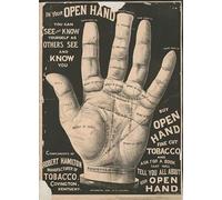 XGINERFEX Vintage Palmistry Art Print - Mystic Palm Reading Chart, Matte Poster for Witchy, Gothic & Bohemian Home Decor(Framed,12x18inch(30x45cm))