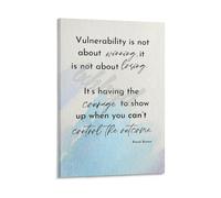 XGINERFEX Vulnerability Is Not Weakness Courage Quote Wall-Art Self Help Poster For Wellness Center Office Home Decor(Unframed,08X12inch(20X30cm))