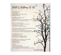 XGINERFEX Wall Decor - Poetic Remembrance Poster, Comforting Verse Art Print for Funeral Home, Hospice, or Family Home (Framed,16x24inch(40x60cm))