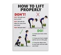 XGINERFEX Warehouse Poster Safe Lifting Rules Ergonomics Canvas Wall-Art for Workplace Training (Unframed,16x24inch(40x60cm))