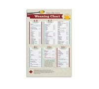 XGINERFEX Weaning Solid Food Guide Poster Feeding Schedule Chart First Foods Introduction Educational Reference for Nursery Kitchen Decor(Framed,16x24inch(40x60cm))