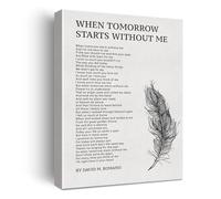 XGINERFEX When Tomorrow Starts Without Me Remembrance Wall-Art Sympathy Gift for Loss of Loved One Canvas Print for Home Decor(Unframed,16x24inch(40x60cm))