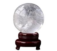 XGINERFEX White Crystal Ball Ornaments Raw Stone Polished Seven Star Array Feng Shui Home Office Decoration,Dia.3.5in Gemstone Stone