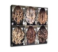 XGINERFEX Womens Hair Inspiration Poster Modern Hairstyles and Haircuts Chart Canvas Wall-Art for Salon Decor Home Bathroom or Dressing Room(Framed,08x12inch(20x30cm))