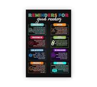 XGINERFEX Young Writers Workshop Poster: Reminders for Readers, Writing Process Guide, Inspiring English Classroom Decor for Elementary School(Framed,16x24inch(40x60cm))