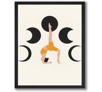 XGINERFEX Zodiac Moon Yoga Wall-Art - Celestial Poster for Yoga Studio, Wellness Space, Bedroom or Spiritual Astrology Decor Gift(Unframed,12x18inch(30x45cm))