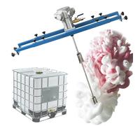 XGKEYQOHSV Mezclador neumático de Pintura de 1 HP, agitador Industrial de 0-1300 RPM, hélice Plegable para Tanque IBC, agitador de Resina, Eje de Acero Inoxidable, Alta Capacidad.