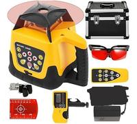 XGKEYQOHSV Nivel láser rotativo autonivelante con Haz Rojo y línea Cruzada Vertical y Horizontal de 360 Grados para construcción y renovación en Interiores.