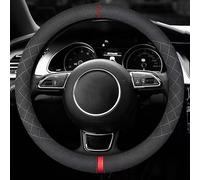 XGLDRZ Funda de Gamuza Volante de Coche para Honda Brio | 2016-2018, Tecnología Transpirable, Antideslizante, Cómodo,cálido en Invierno Fresco en Verano,Type O