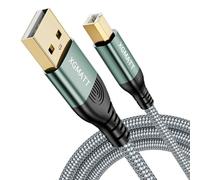 XGMATT Cable de impresora USB 6 m, cable USB B para impresora, cable USB 2.0 tipo B, escáner de alta velocidad compatible con Lexmark, Dell, HP, Canon, Epson, Xerox, Brother, DAC y más, gris
