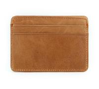 XGMTHBDD Carteras De Mujer Tarjeta Cuero para Hombres Bolso Monedas Delgadas Billetera Tarjetas Crédito Y Mujeres Identificación Bolsillo-marrón Amarillento