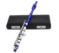 XGMTHBDD Flautín Piccolo De 16 Teclas En C, Varilla De Afinación Y Tela, Instrumento Musical Piccolo, Garantía De Sonido De Máxima Calidad, For Niños Principiantes Y Estudiantes, con Estuche(Blue)
