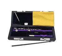 XGMTHBDD Flautín Piccolo De 16 Teclas En C, Varilla De Afinación Y Tela, Instrumento Musical Piccolo, Garantía De Sonido De Máxima Calidad, For Niños Principiantes Y Estudiantes, con Estuche(Purple)