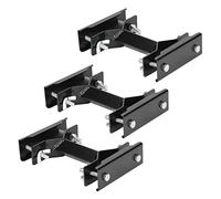 XGOUGUAAU 3 Sets Deck Umbrella Mount Clamp, Stainless Steel Parasol Rod Holder Clip, Adjustable Outdoor Sun Umbrella Clamp for Railing, Patio, Flagpole, Flashlight - Black & Silver