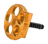 XGOUGUAAU Abrazadera C de Aluminio para Bicicleta Plegable, Abrazadera C CNC Integrada para, Palancas de Bisagra Duraderas con Superficie Pulida, para Plegado de Marco y Riser, Tama (Golden)