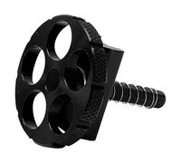 XGOUGUAAU Abrazadera C de Aluminio para Bicicleta Plegable, Abrazadera C CNC Integrada para, Palancas de Bisagra Duraderas con Superficie Pulida, para Plegado de Marco y Riser, Tama (Black)