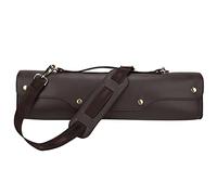 XGOUGUAAU Bolsa para Flauta, Estuche de Almacenamiento para Flauta de Cuero sintético con Correa de Hombro Ajustable, Bolsa portátil para Instrumentos de Viento para músicos Estudiantes y pr (Café)